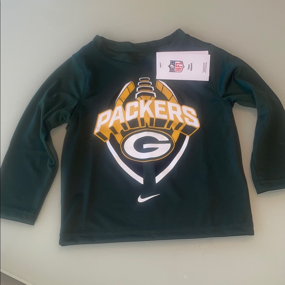 Nike 3T Dark Green Packers Long Sleeve DriFit Tee